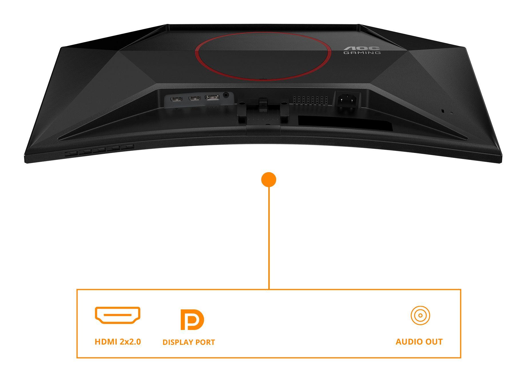 Monitor AOC C27G42E (27" - Fast VA - 180 Hz - Preto e Vermelho) — miniatura 3