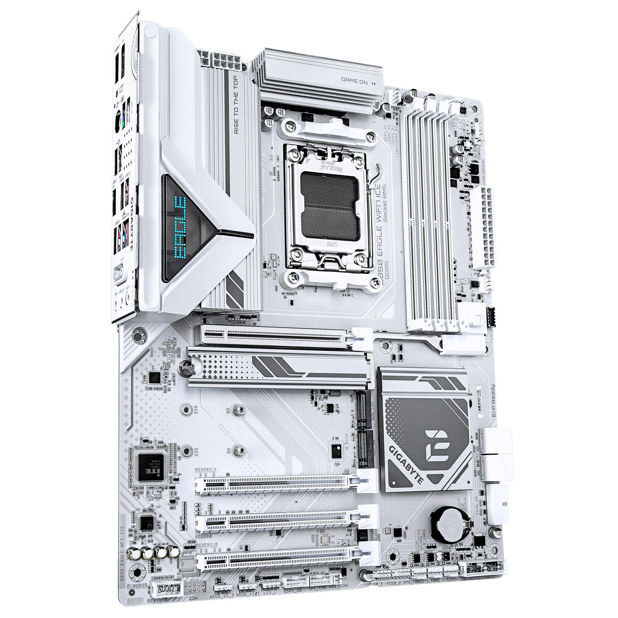 Motherboard GIGABYTE B850 EAGLE WIFI7 ICE (AM5 - ATX - Duplo canal - Branco) — miniatura 3