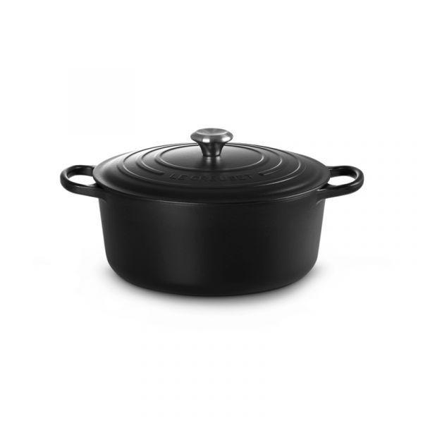 Caçarola Redonda LE CREUSET Signature (Ferro fundido - Preto)