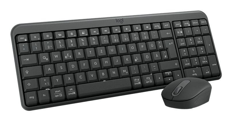 Conjunto de Teclado e Rato LOGITECH MK250 (Alemão - RF Wireless + Bluetooth - Sem fios - Grafite), miniatura 4