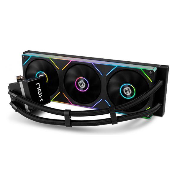 Kit de Refrigeração Líquida NOX Hummer M-360 LCD (12 cm - 1800 RPM - ARGB multicolor - Preto) — miniatura 2