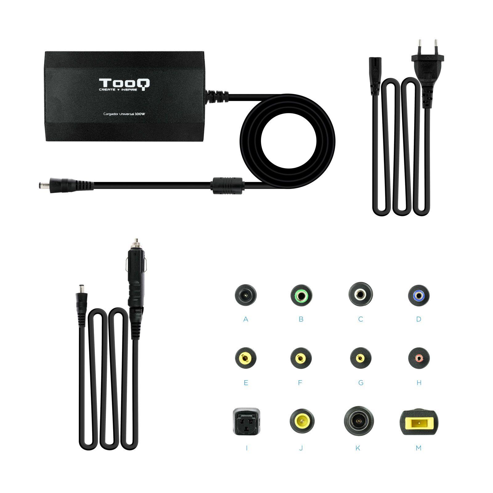 Carregador Universal de Portátil TOOQ TQLC-100BS01M (100 W - 2 A - 5-24 V - Preto) — miniatura 5