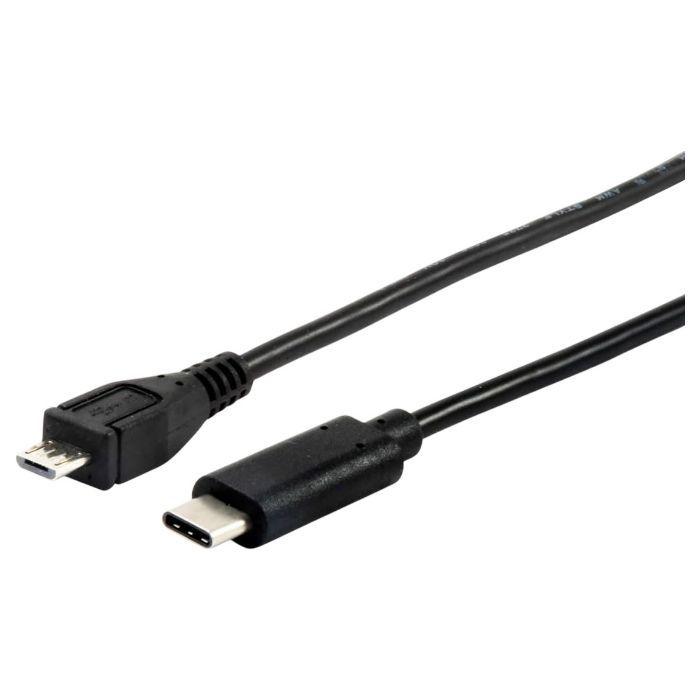 Cabo USB-C para Micro-USB EQUIP 12888407 (1 m - Micro-USB B - USB C - Preto) — miniatura 2