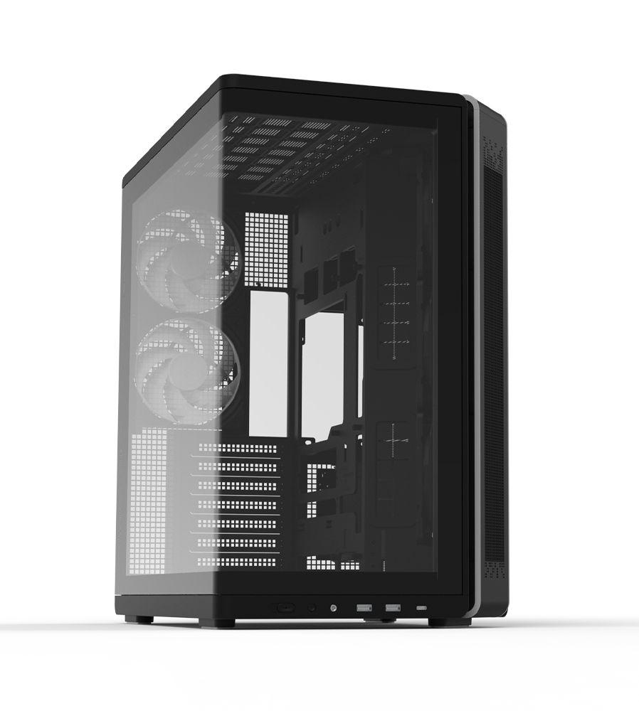 Caixa de Computador ZALMAN P60 Black (ATX, Mini-ITX - Midi Tower - Plástico, aço, vidro temperado - Preto) — miniatura 11