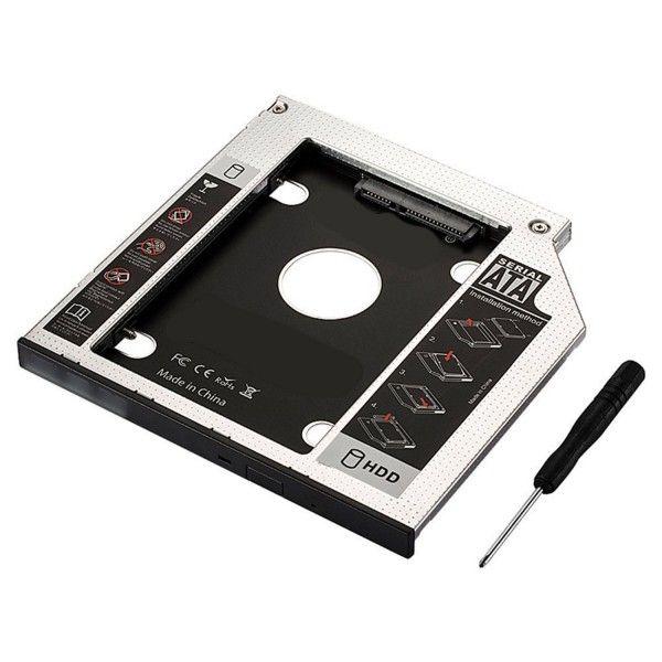 Adaptador Caddy para Baía Óptica EWENT EW7003 (2.5" - SATA, SATA II, SATA III - Preto e Branco), miniatura 2