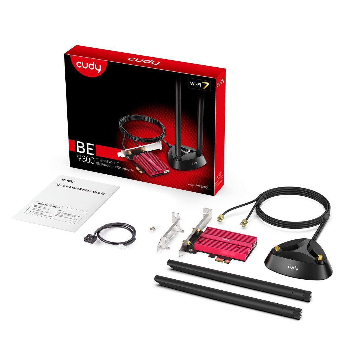 Placa de Rede PCIe CUDY WE9300S (Wi-Fi 7 - 5765 Mbit/s - PCI Express - Preto/Vermelho), miniatura 5
