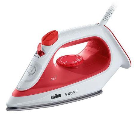 Ferro a Vapor BRAUN TexStyle 1 SI1019RD (1900 W - 0,22 l - Base antiaderente - Vermelho)