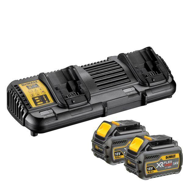 Kit de 2 Baterias e Carregador Duplo DEWALT DCB132T2-QW (Preto/Amarelo), miniatura 2