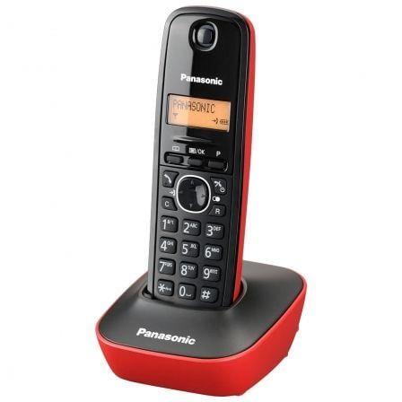 Telefone sem Fios PANASONIC KX-TG1611SPR (15 h em conversação - Preto e Vermelho)