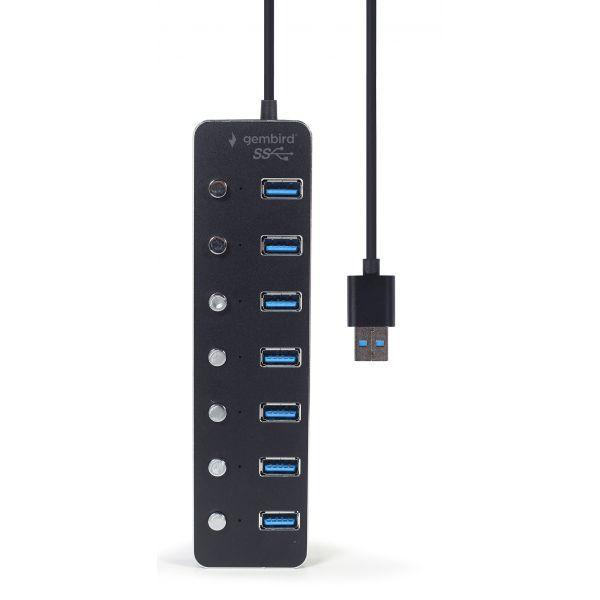 Hub USB GEMBIRD UHB-U3P7P-01 (0,24 m - Preto) — miniatura 5