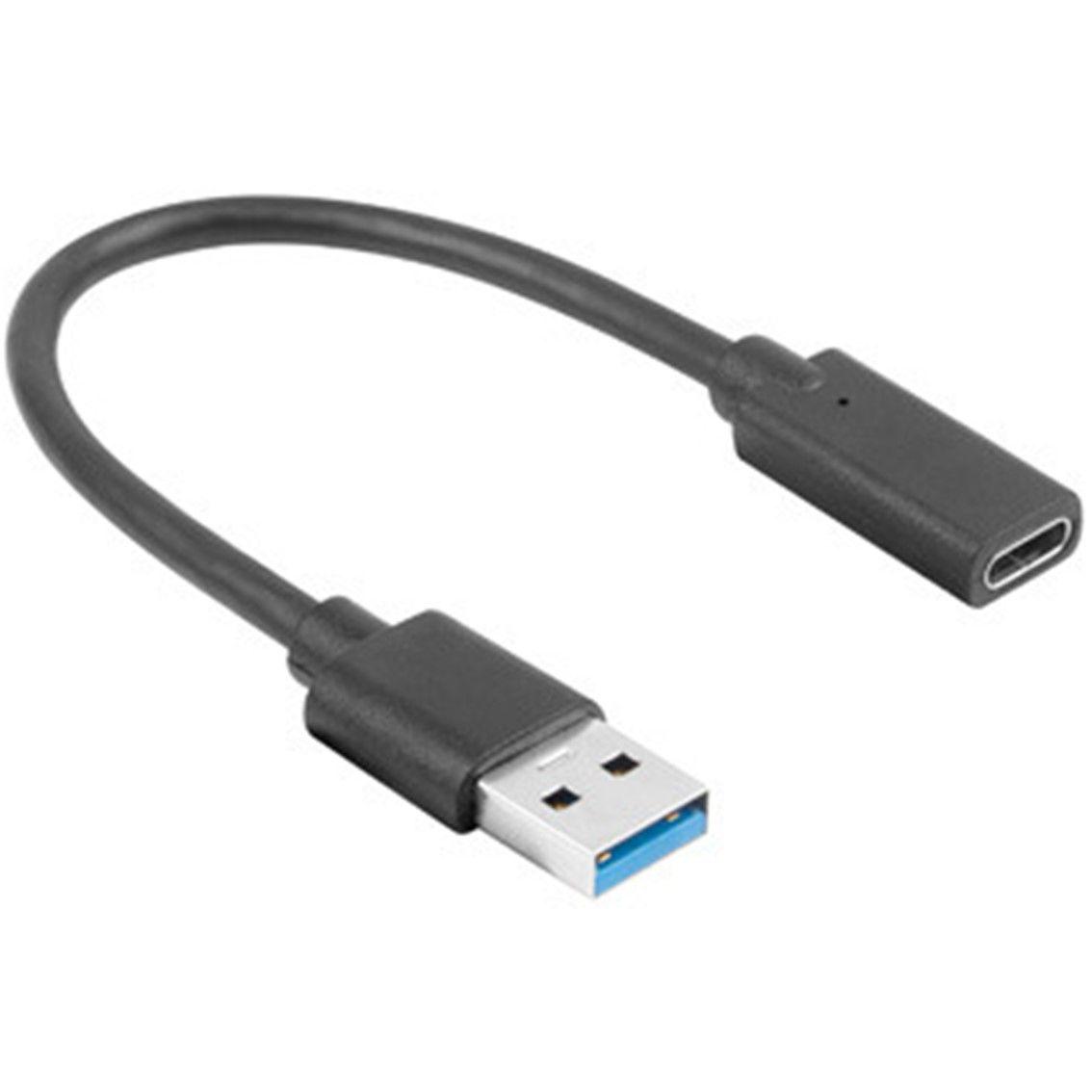 Cabo Adaptador USB-C para USB-A LANBERG AD-UC-UA-03 (15 cm - OTG - Preto)