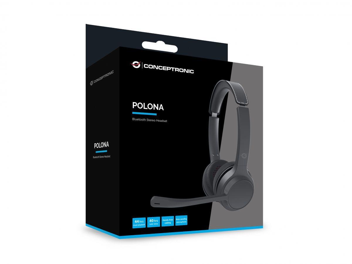 Headset CONCEPTRONIC POLONA04B (Binaural - Com fios e sem fios - Supra-aural - Preto), miniatura 6