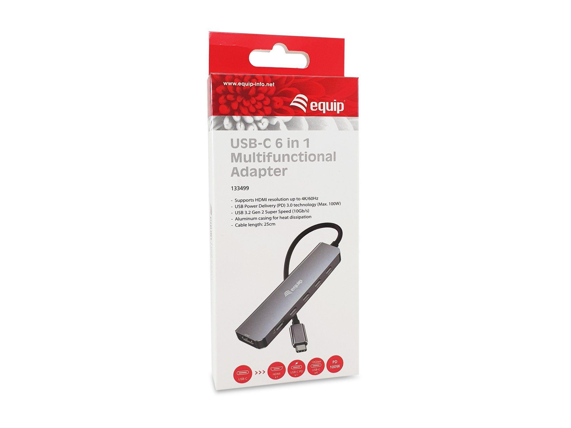 Replicador de Portas USB-C EQUIP 133499 (0,25 m - Cinzento) — miniatura 4