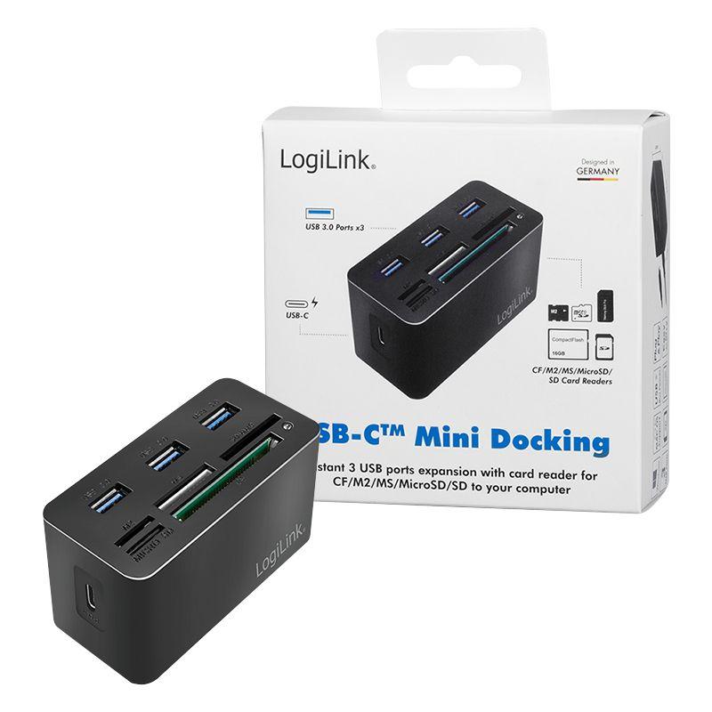 Hub USB-C LOGILINK CR0046 (0,6 m - Preto) — miniatura 8