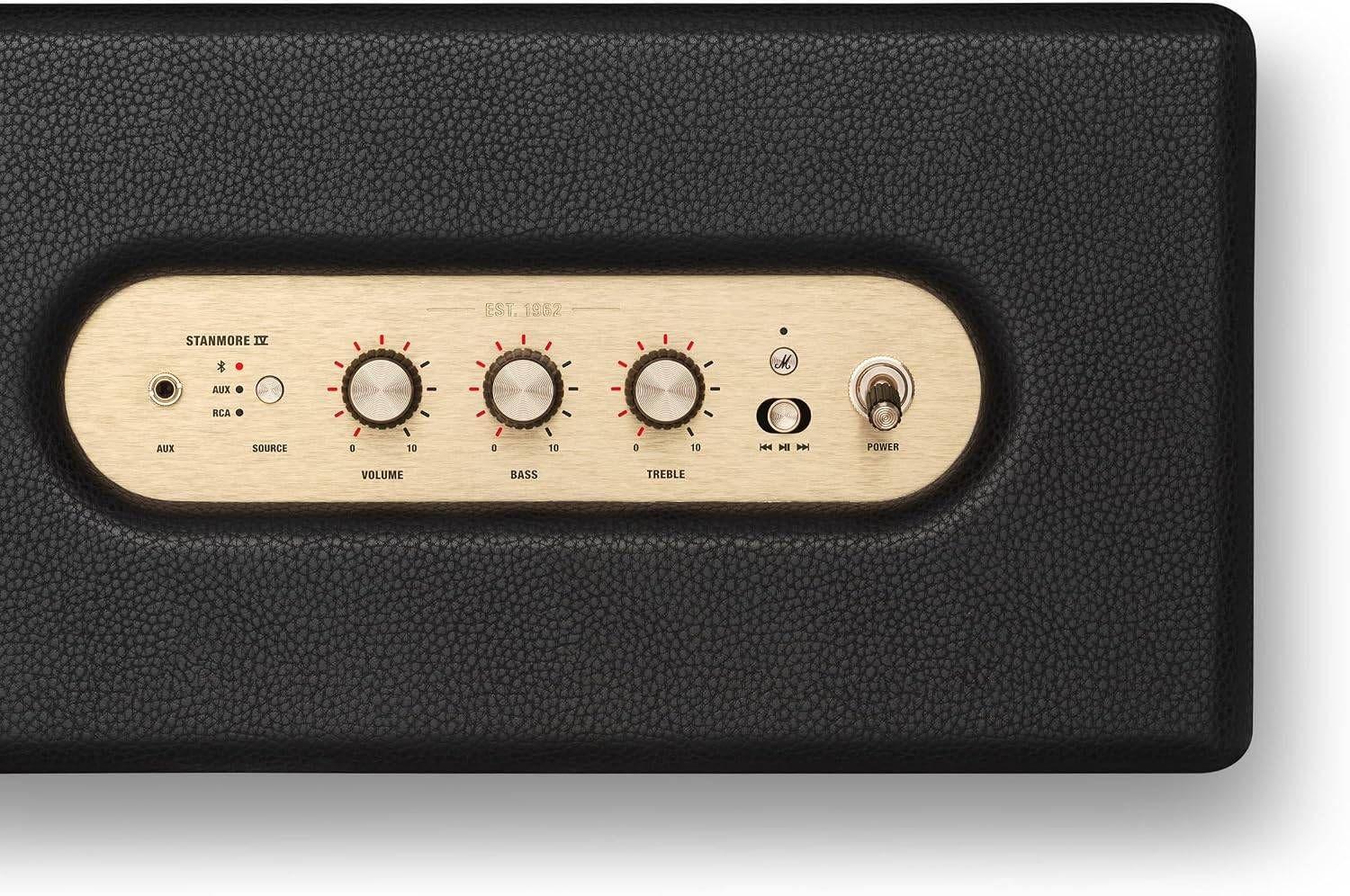 Coluna Bluetooth MARSHALL Stanmore IV (110 W - Bluetooth 5.3 - Preto e Latão) — miniatura 5