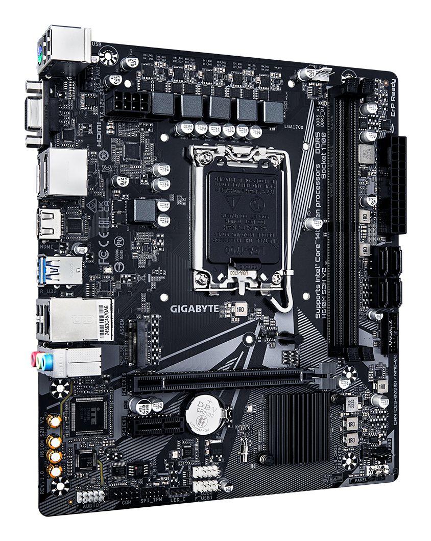 Placa Base GIGABYTE H610M S2H V2 (LGA 1700 - micro ATX - Intel HD Graphics - Preto) — miniatura 2