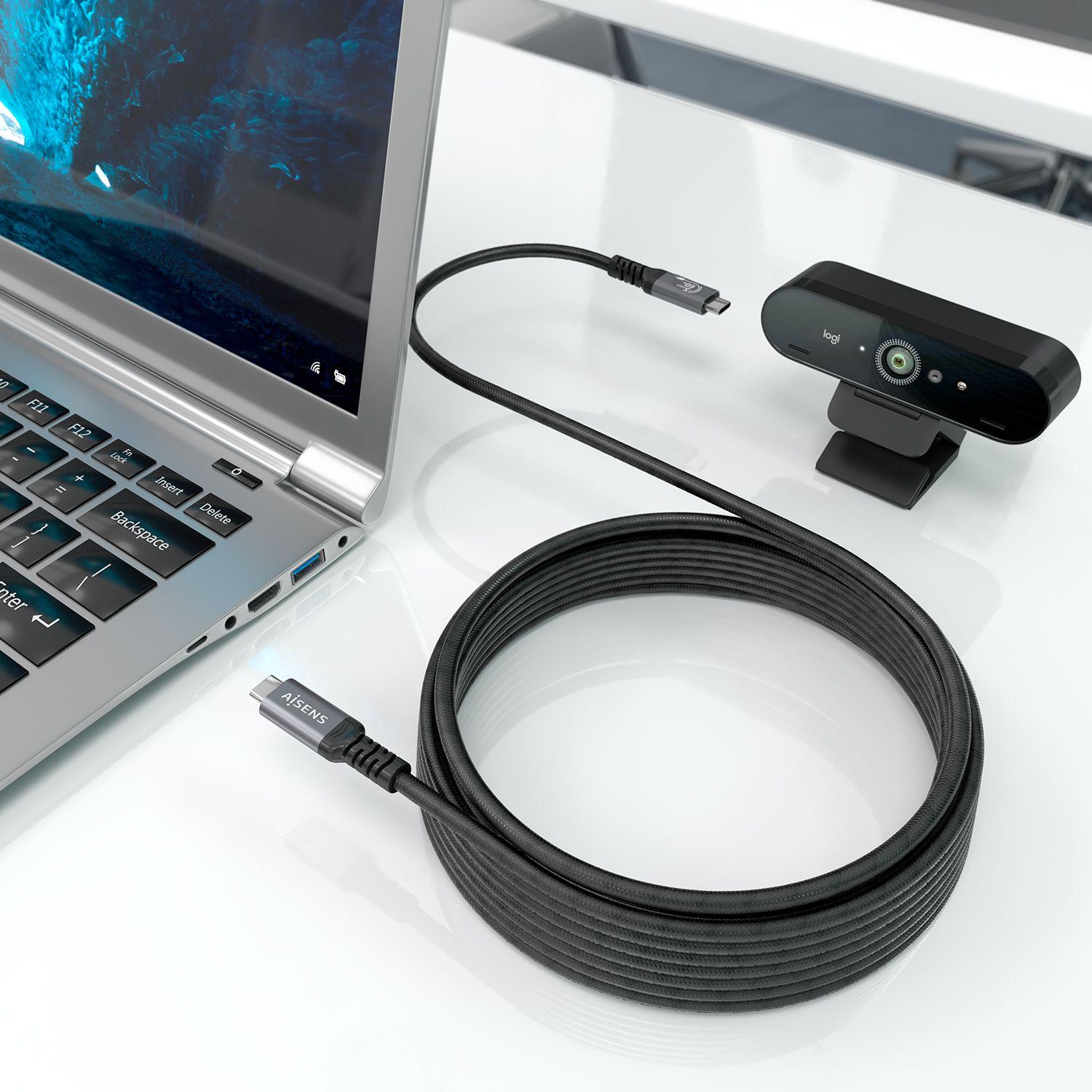 Cabo USB-C AISENS A107-0991 (7 m - USB C - Preto) — miniatura 4