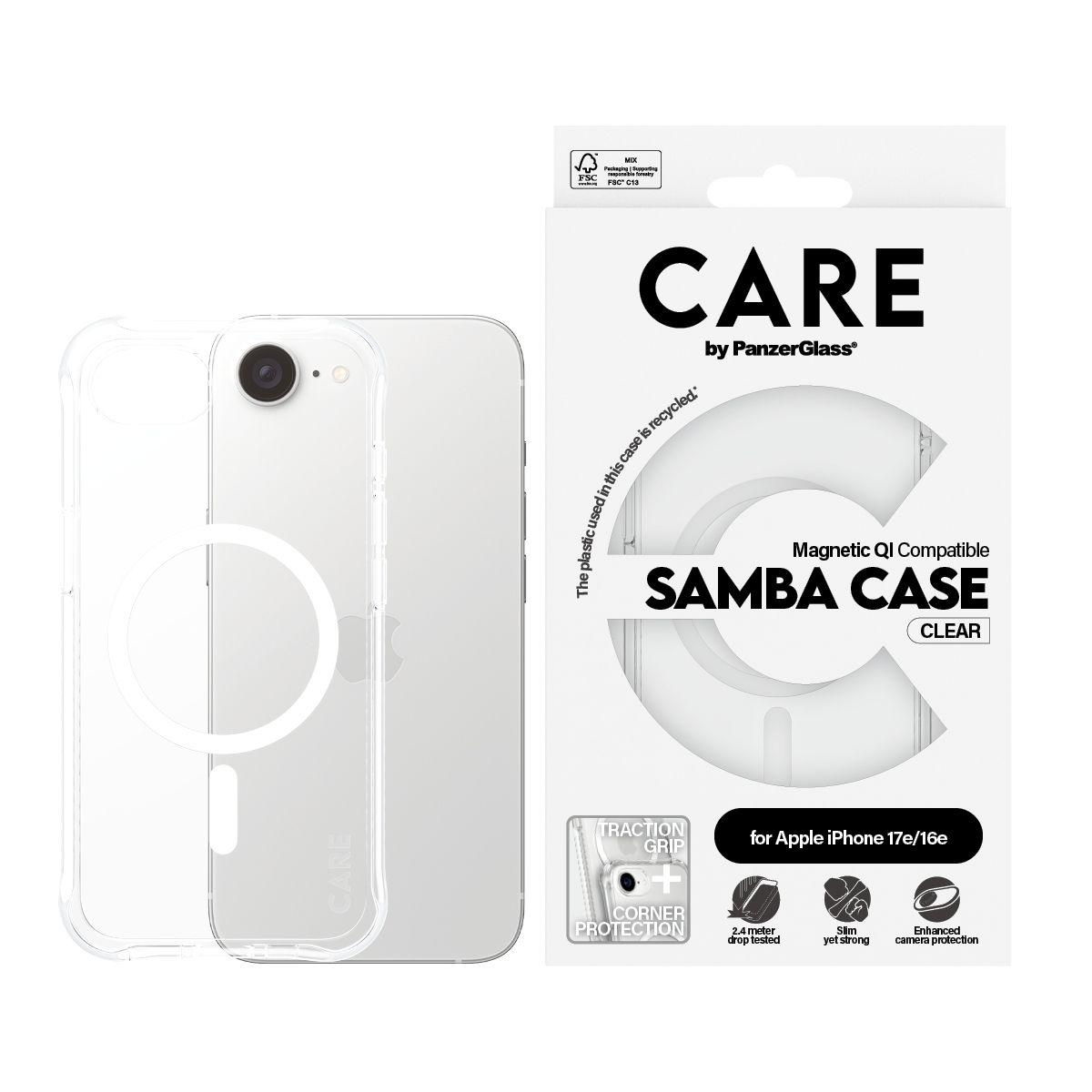 Capa PANZERGLASS CARE Samba para iPhone 16e/17e (Apple iPhone 16e e iPhone 17e - Apple - Transparente), miniatura 2