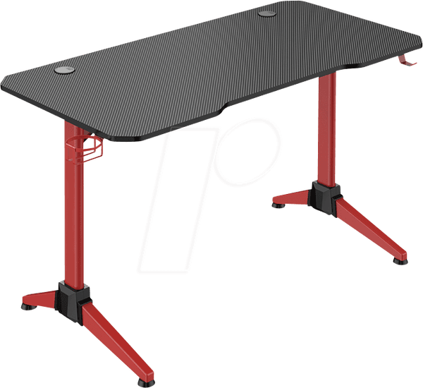 Secretária Gaming LOGILINK EO0042 (RGB - Vermelho)