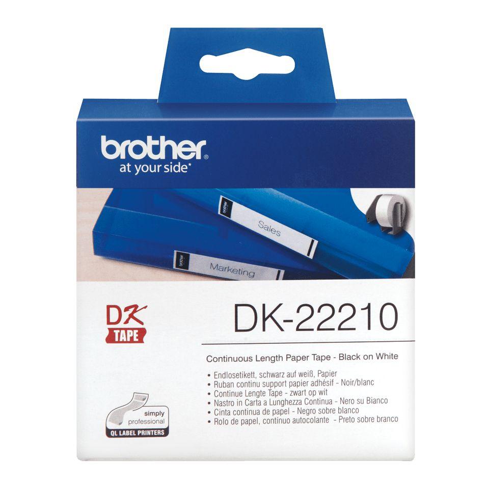 Fita de Etiquetas Contínua BROTHER DK-22210 (Branco), miniatura 2