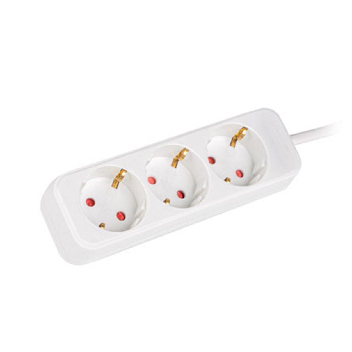Extensão Elétrica LANBERG PS0-03F-0150-W (1,5 m - Uni-Schuko CEE 7/7 - Type F - Branco)