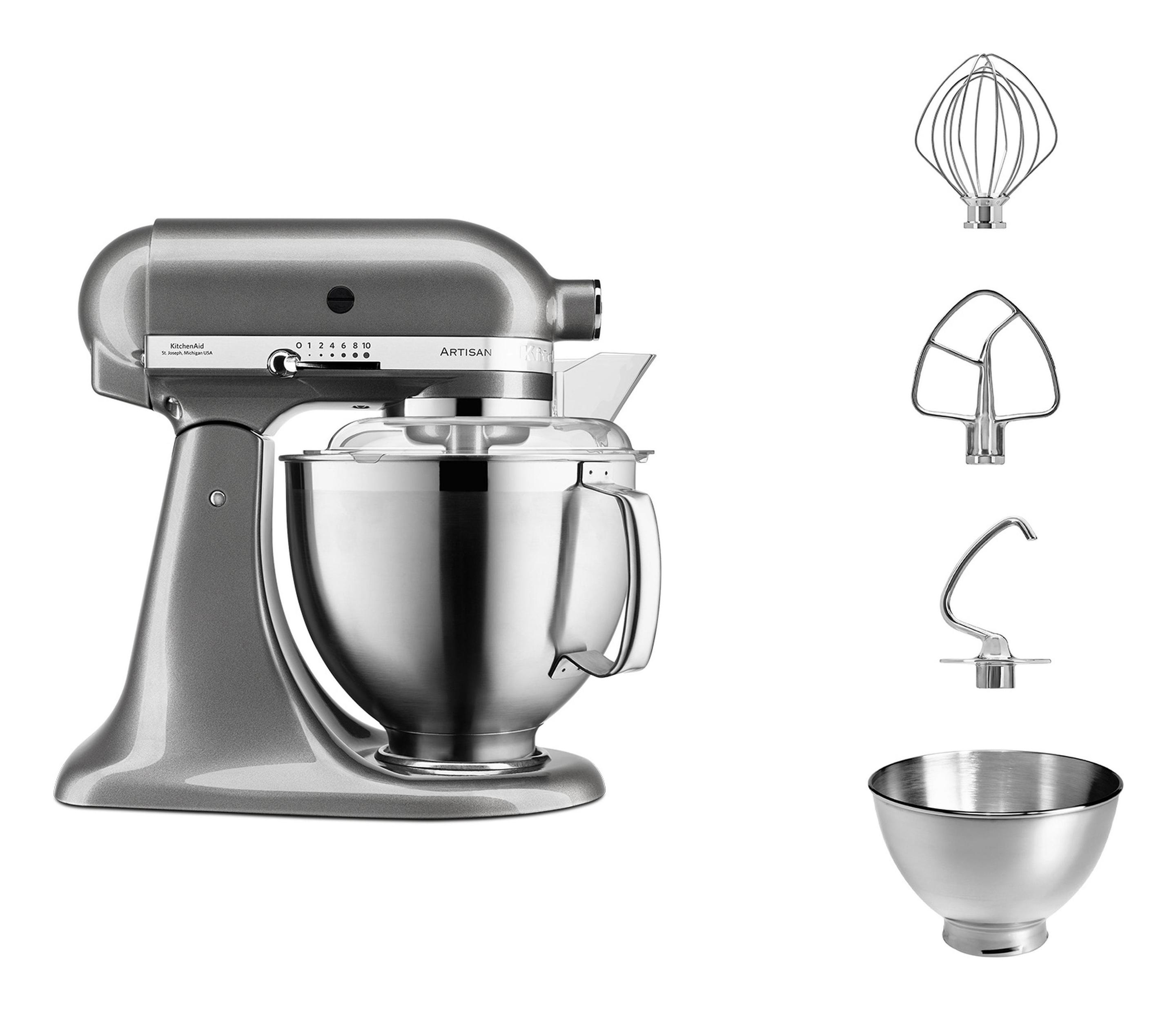 Batedeira KITCHENAID ARTISAN 5KSM185PSEMS (300 W - 220 RPM - 4,8 l - Prateado) — miniatura 2
