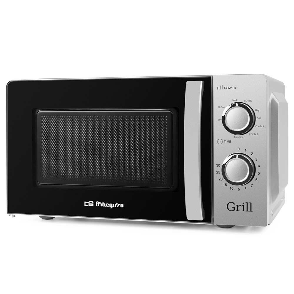 Micro-ondas Grill ORBEGOZO MIG2138 (700 W - 900 W - 20 l - Preto/Inox)