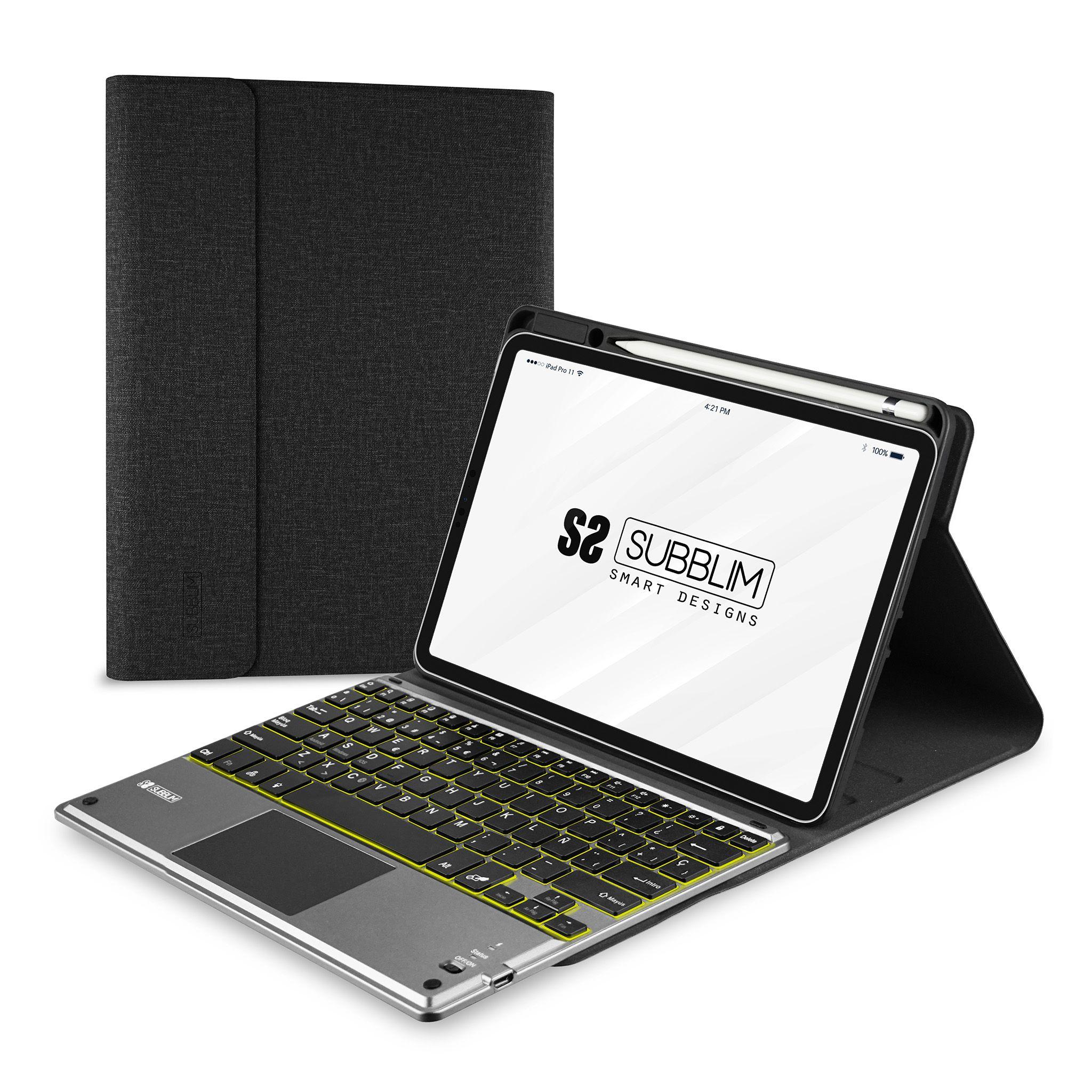 Capa com Teclado SUBBLIM KeyTab Pro BT Touchpad (Preto)