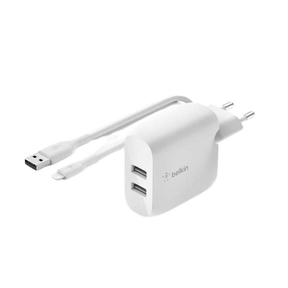 Carregador de Telemóvel BELKIN WCD001VF1MWH (USB Type-A para Lightning - Branco)