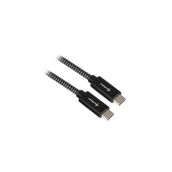 Cabo USB-C SHARKOON USB 3.2 Gen 2 (0,5 m - Preto/Cinzento)