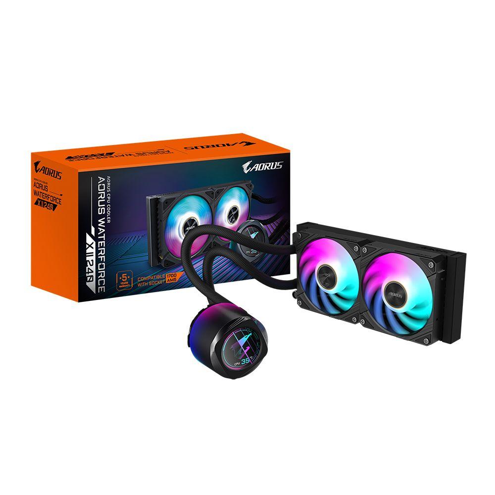 Kit de Refrigeração Líquida GIGABYTE AORUS WATERFORCE X II 240 (12 cm - 2400 RPM - Multi - Preto)