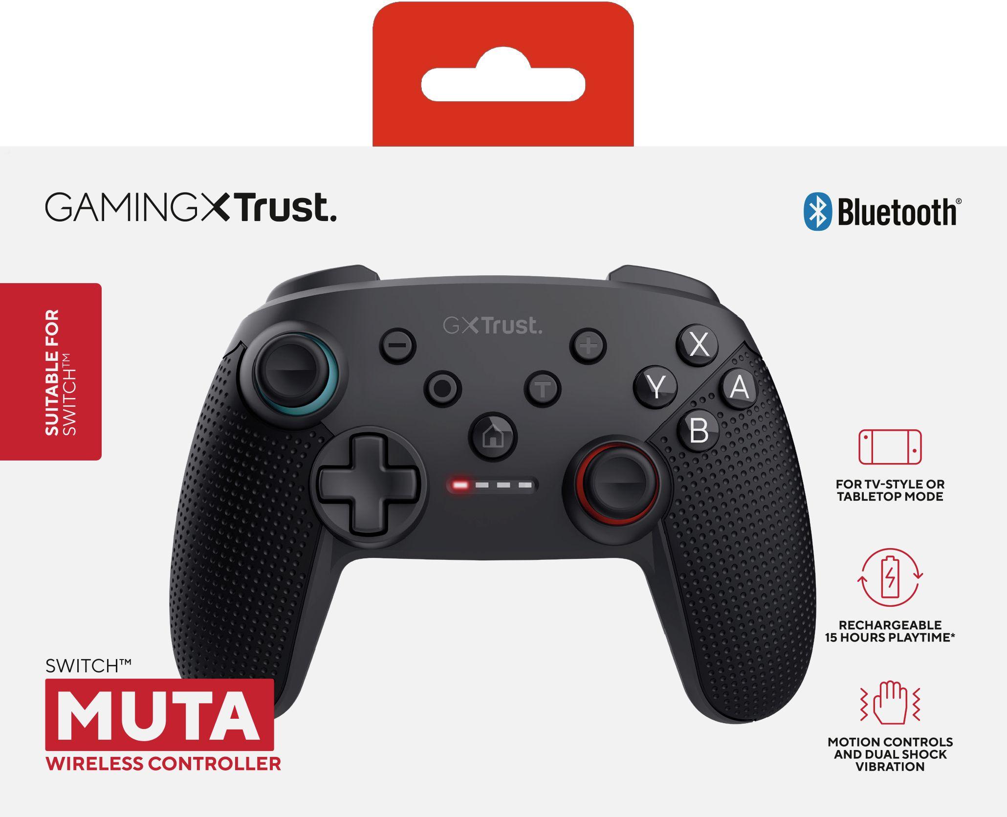 Comando TRUST GAMING GXT 1246 Muta (Nintendo Switch - Com fios e sem fios - Preto) — miniatura 4