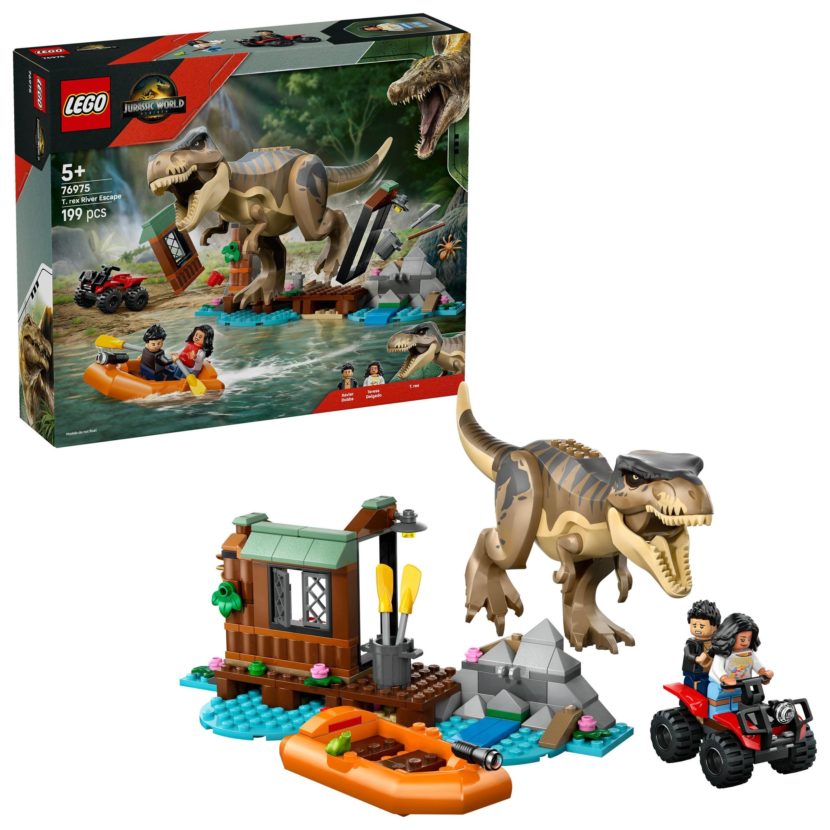 LEGO 76975 Jurassic World Fuga Pelo Rio do T. rex (5+ anos - 199 peças) — miniatura 3