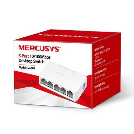 Switch de Rede MERCUSYS MS105 (Fast Ethernet - 768 Kb - 1 Gbps - Branco), miniatura 2