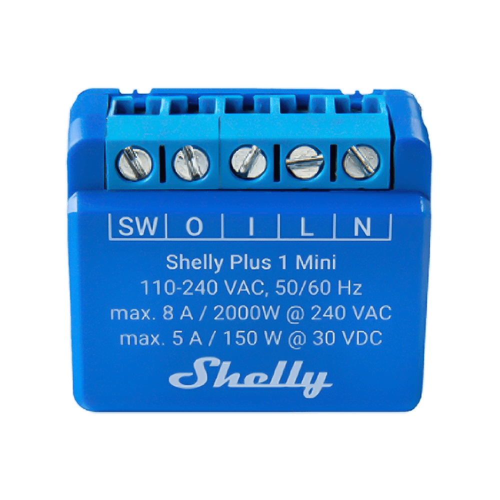 Módulo Relé Inteligente SHELLY Plus 1 Mini (1 Canal - Wi-Fi - Pack de 2)