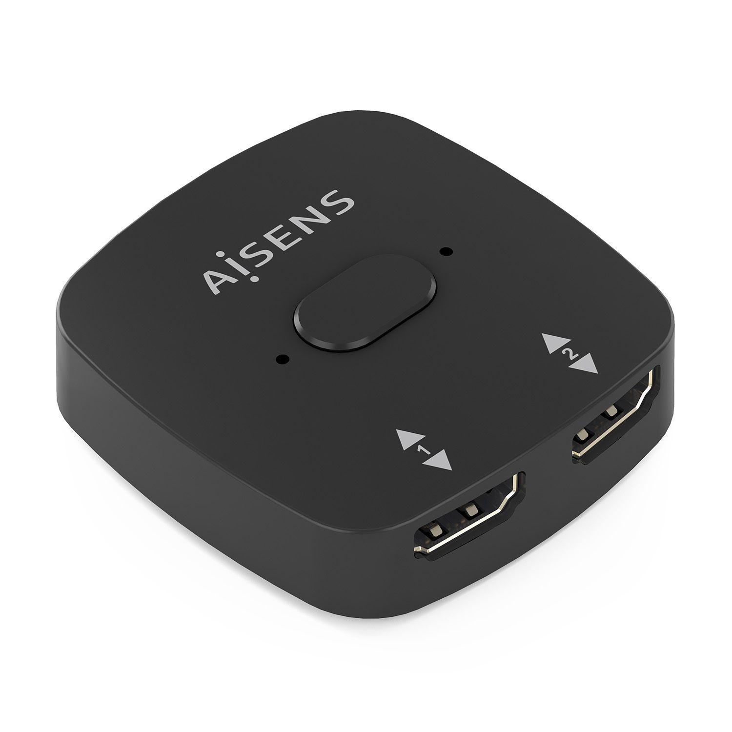 Comutador HDMI AISENS A123-0948 (60 Hz - Preto)