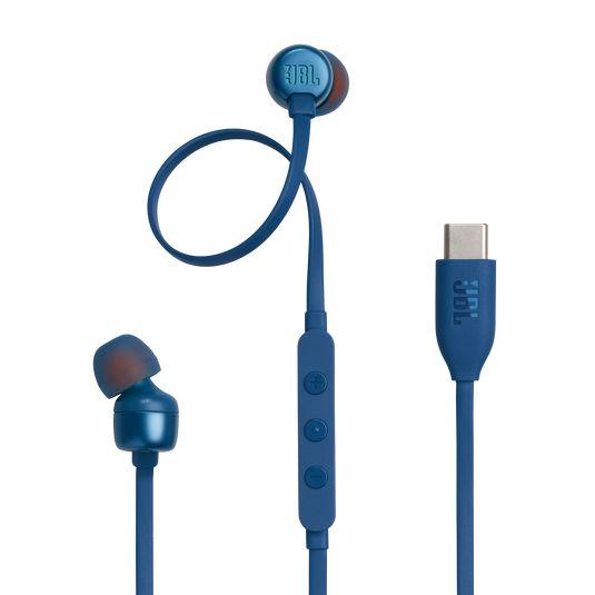 Auscultadores JBL Tune 310C (Binaural - Com fios - Intra-aural - Azul)