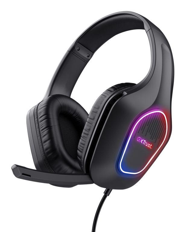 Headset Gaming TRUST GAMING GXT 416 Zirox (Binaural - Com fios - Supra-aural - Preto)