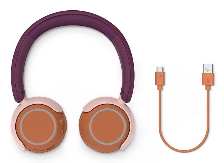 Auscultadores Infantis PHILIPS TAK4200MP/00 (Binaural - Sem fios - Supra-aural - Laranja, Roxo e Rosa), miniatura 8