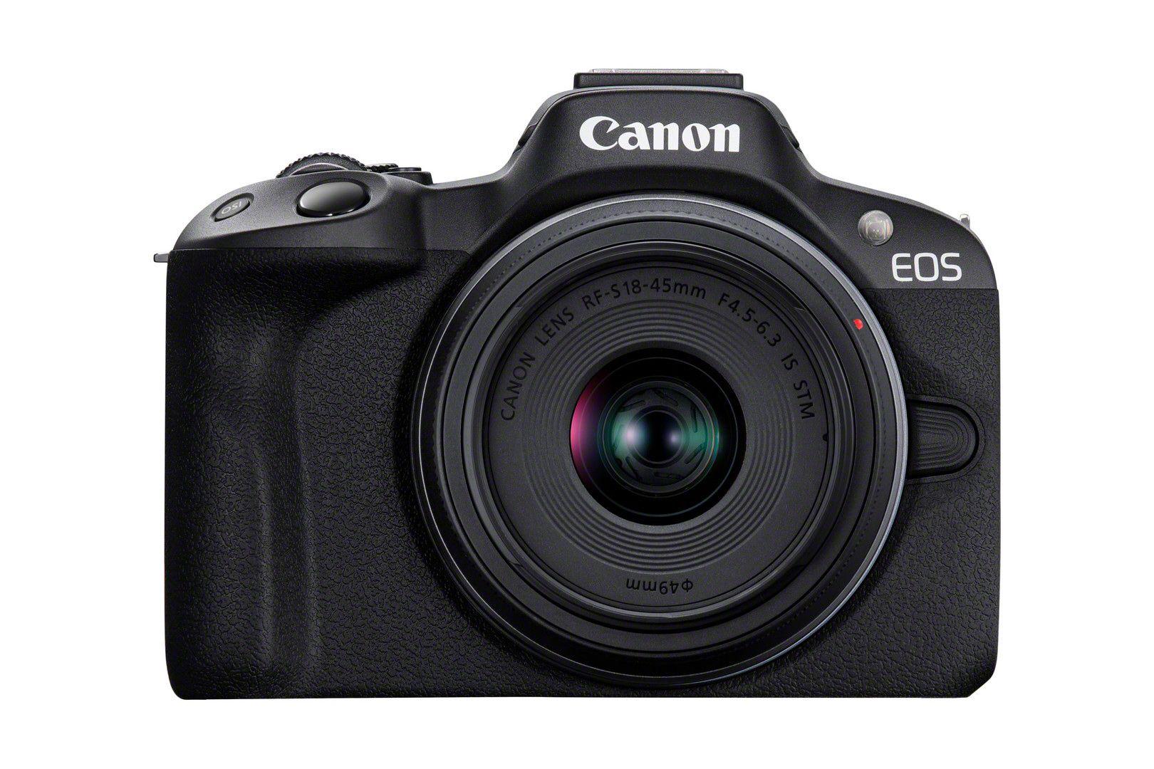 Máquina Fotográfica Mirrorless CANON EOS R50 Kit Duplo (1620000 dot - Preto)