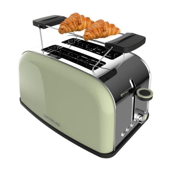 Torradeira CECOTEC Toastin' Time 850 (850 W - 2 fatias - Removível - Verde)