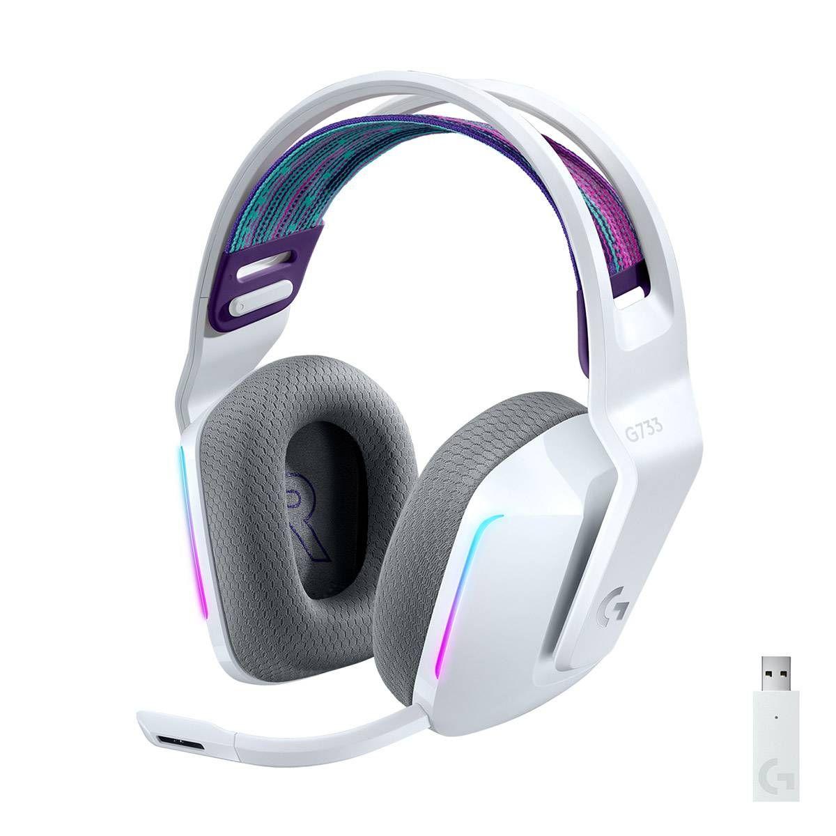 Headset Gaming LOGITECH G733 (5,55 Wh - 40" - Branco) — miniatura 2