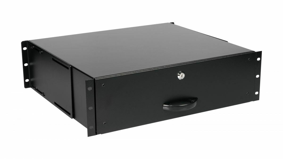 Gaveta para Bastidor EQUIP EZD-3-B (19" - 3U - Com Fechadura - Preto)