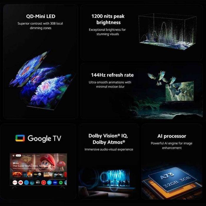 Televisão XIAOMI TV S Mini LED 55 2025 (55" - 4K Ultra HD - Mini LED - Preto) — miniatura 2