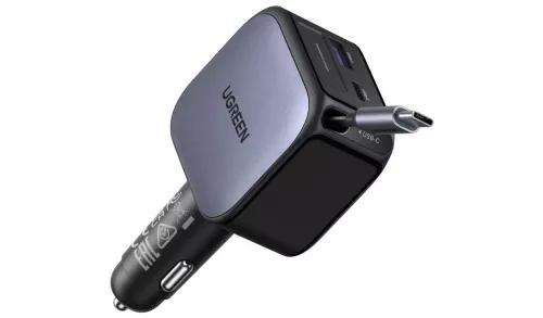 Carregador de Isqueiro UGREEN EC603 (90 W - Quick Charge 3.0 - Cinza)