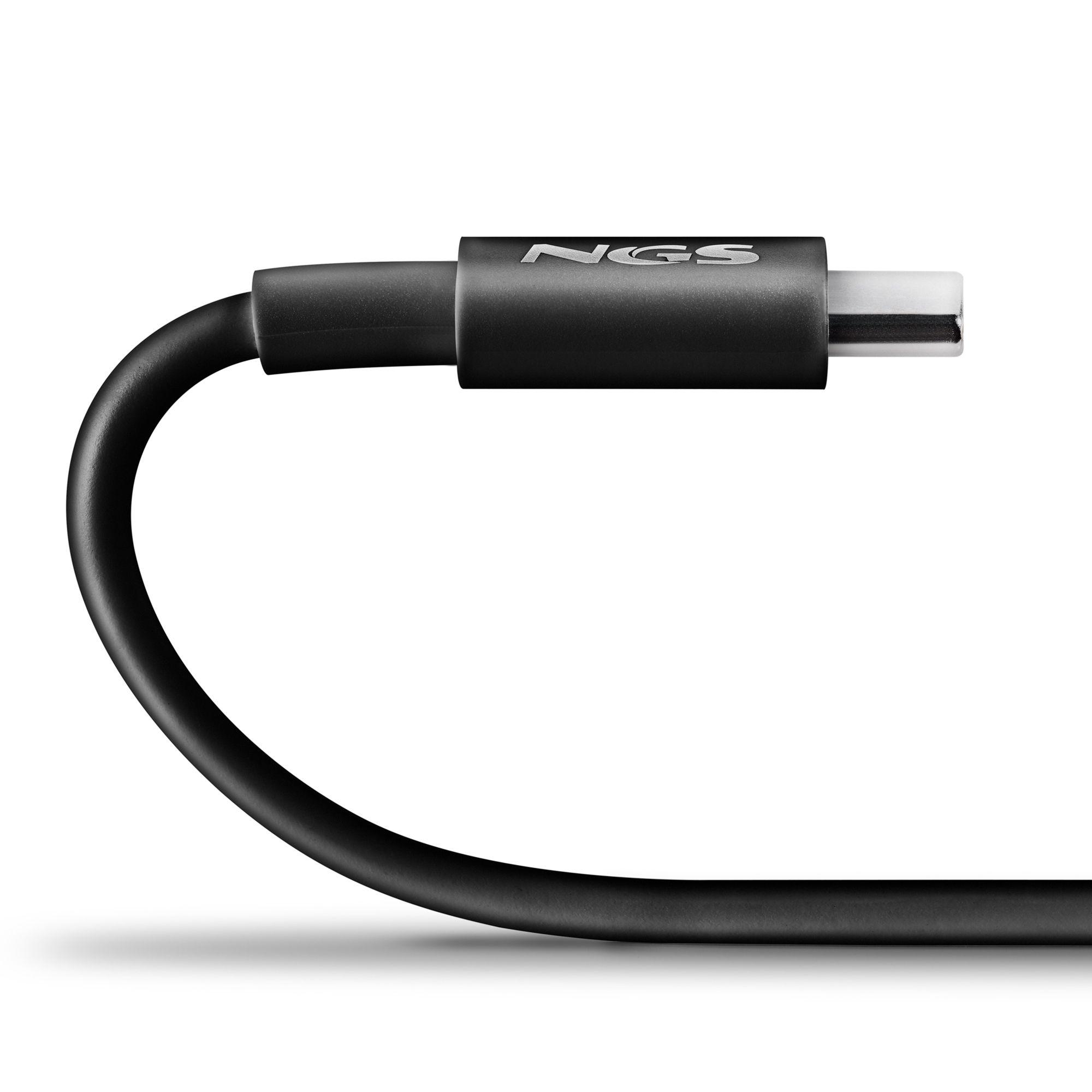 Cabo USB-C NGS ZYRO 60W-1 (1 m - USB C - Preto) — miniatura 4