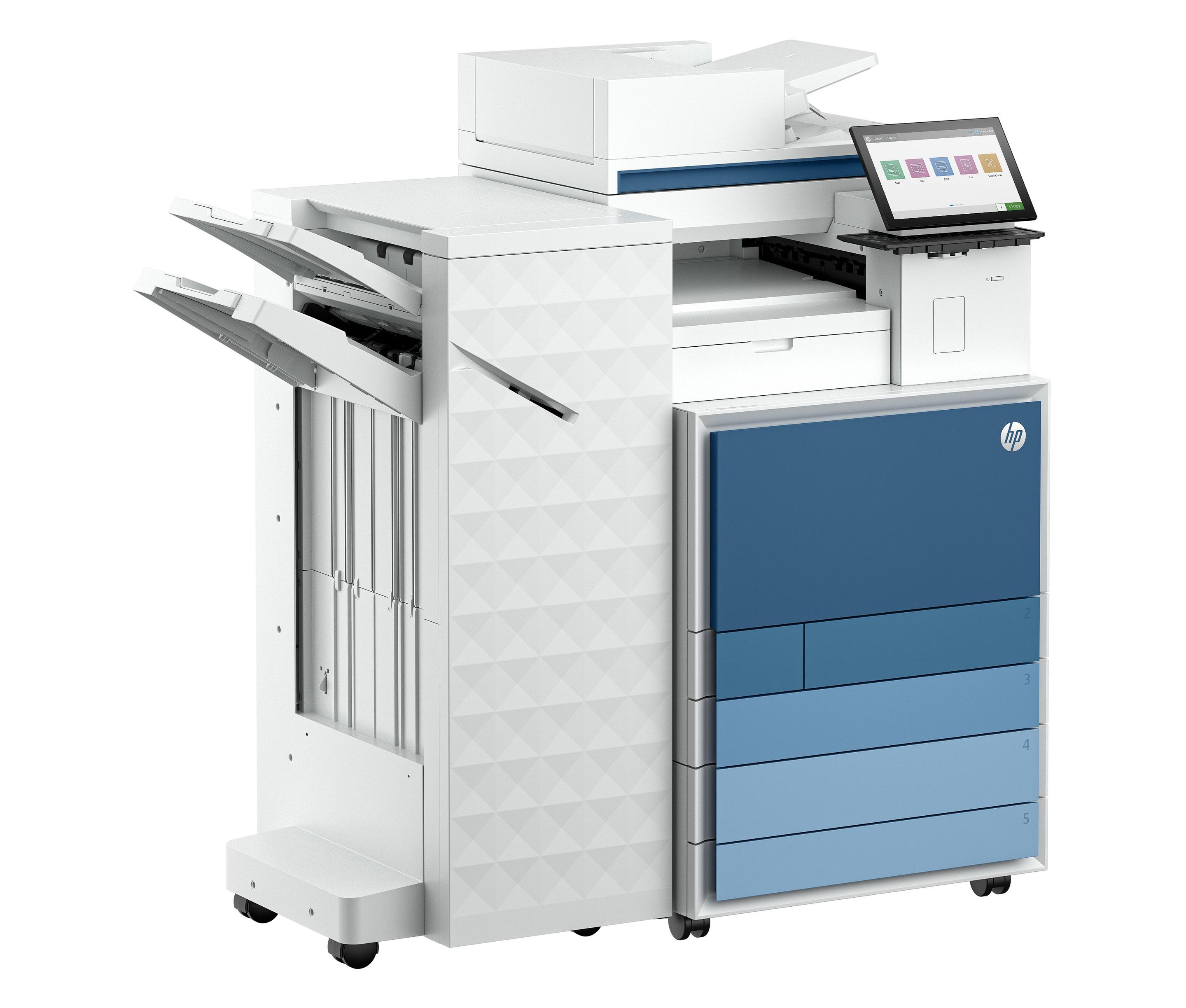 Impressora Multifunções HP LaserJet Enterprise Flow MFP 8801z+ (A3 - Impressão a cores - 2180 folhas - Azul e Branco), miniatura 3