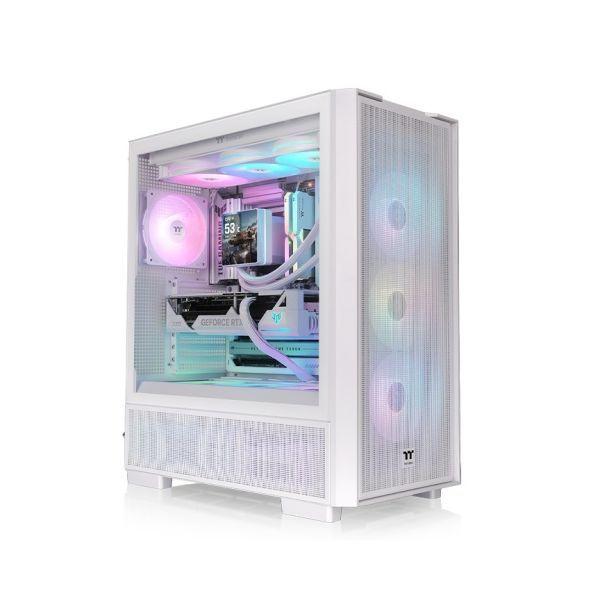 Caixa PC THERMALTAKE S380 TG ARGB Snow (PS2 - Midi Tower - SPCC, vidro temperado - Branco) — miniatura 5