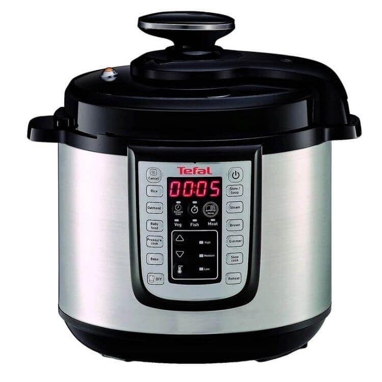 Panela de Pressão Elétrica Multicooker TEFAL Fast & Delicious CY505EE0 (Altura 37,3 cm - Preto/Prateado), miniatura 2