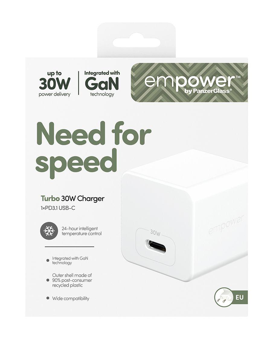 Carregador USB-C PANZERGLASS EM52411 (Universal - Corrente alternada - Branco) — miniatura 3